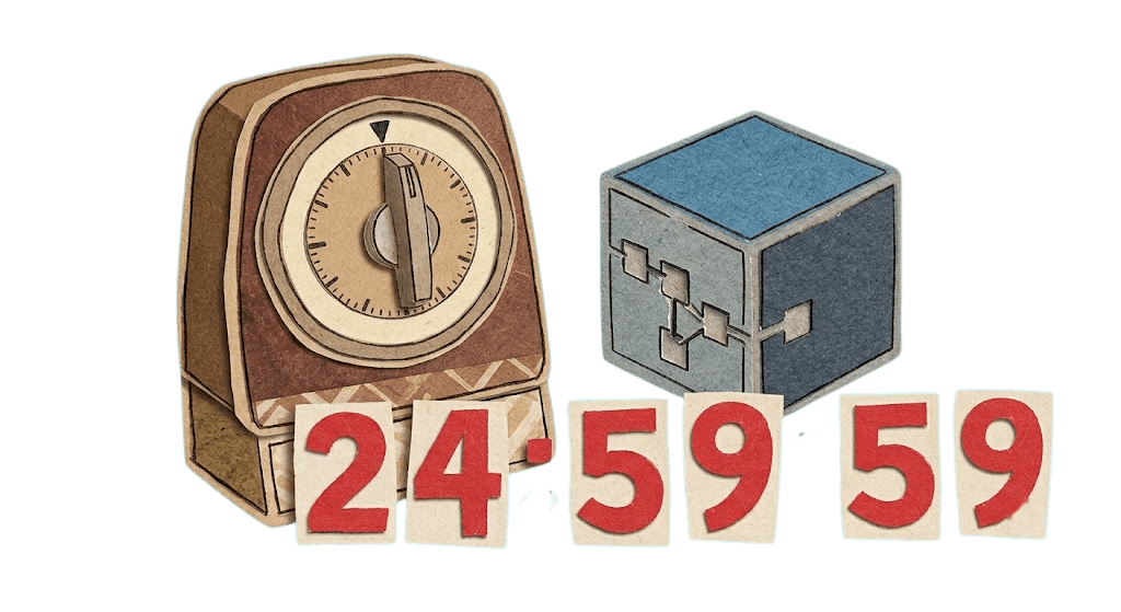 Kitchen timer shaped like a chain block timer